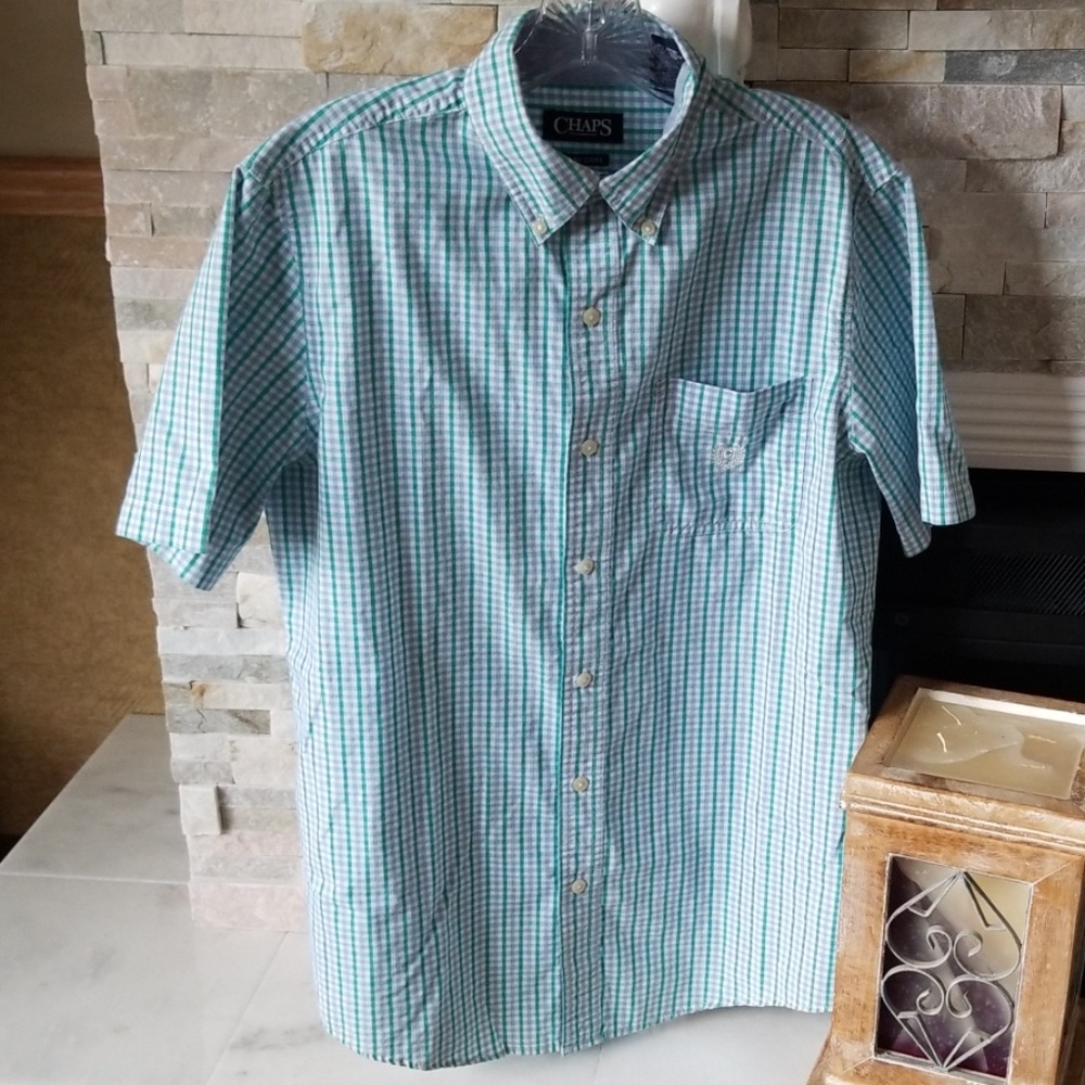 Chaps Men's shirt plaidShortssleevessize Small - Picture 2 of 6